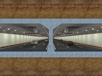 现代隧道3D模型下载