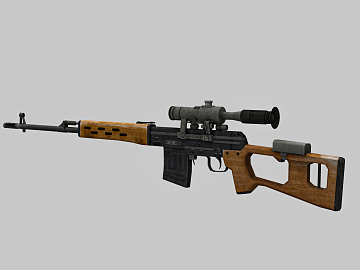 现代SVD狙击步枪3D模型下载