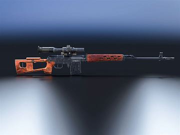 现代大口径狙击枪3D模型下载