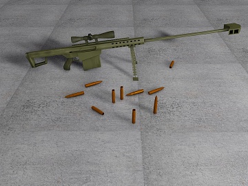 现代绝地求生狙击枪3D模型下载