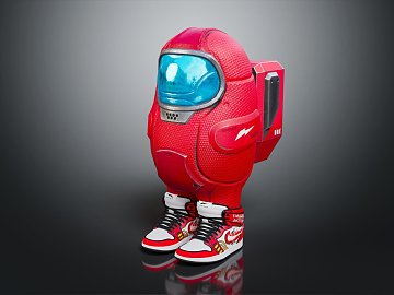 现代运动鞋3D模型下载