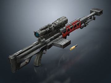现代巴雷特狙击步枪3D模型下载