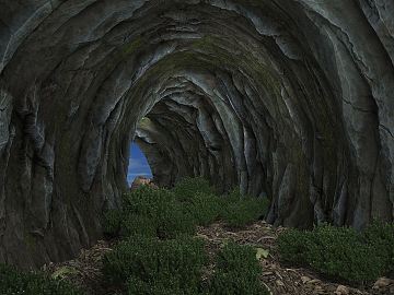 现代原始人居住洞穴3D模型下载