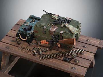 现代自动步枪3D模型下载