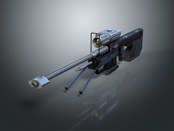 现代枪械模型3D模型下载