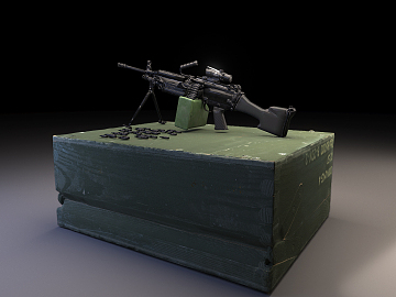 现代半自动武器3D模型下载