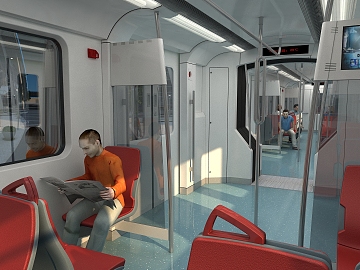 现代地铁车厢3D模型下载