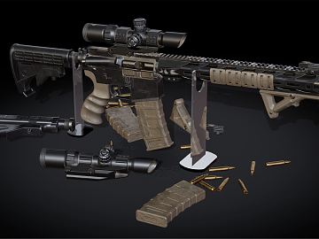 现代军用武器3D模型下载