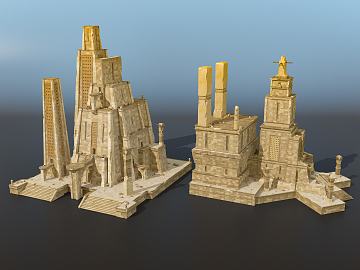 其它沙漠城堡建筑3D模型下载