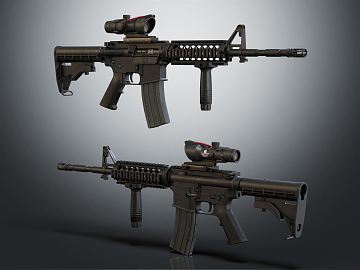 现代全自动步枪3D模型下载