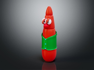 现代动漫红萝卜人3D模型下载