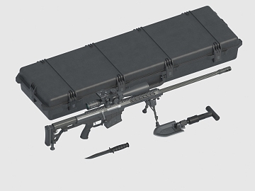 现代巴雷特狙击枪3D模型下载